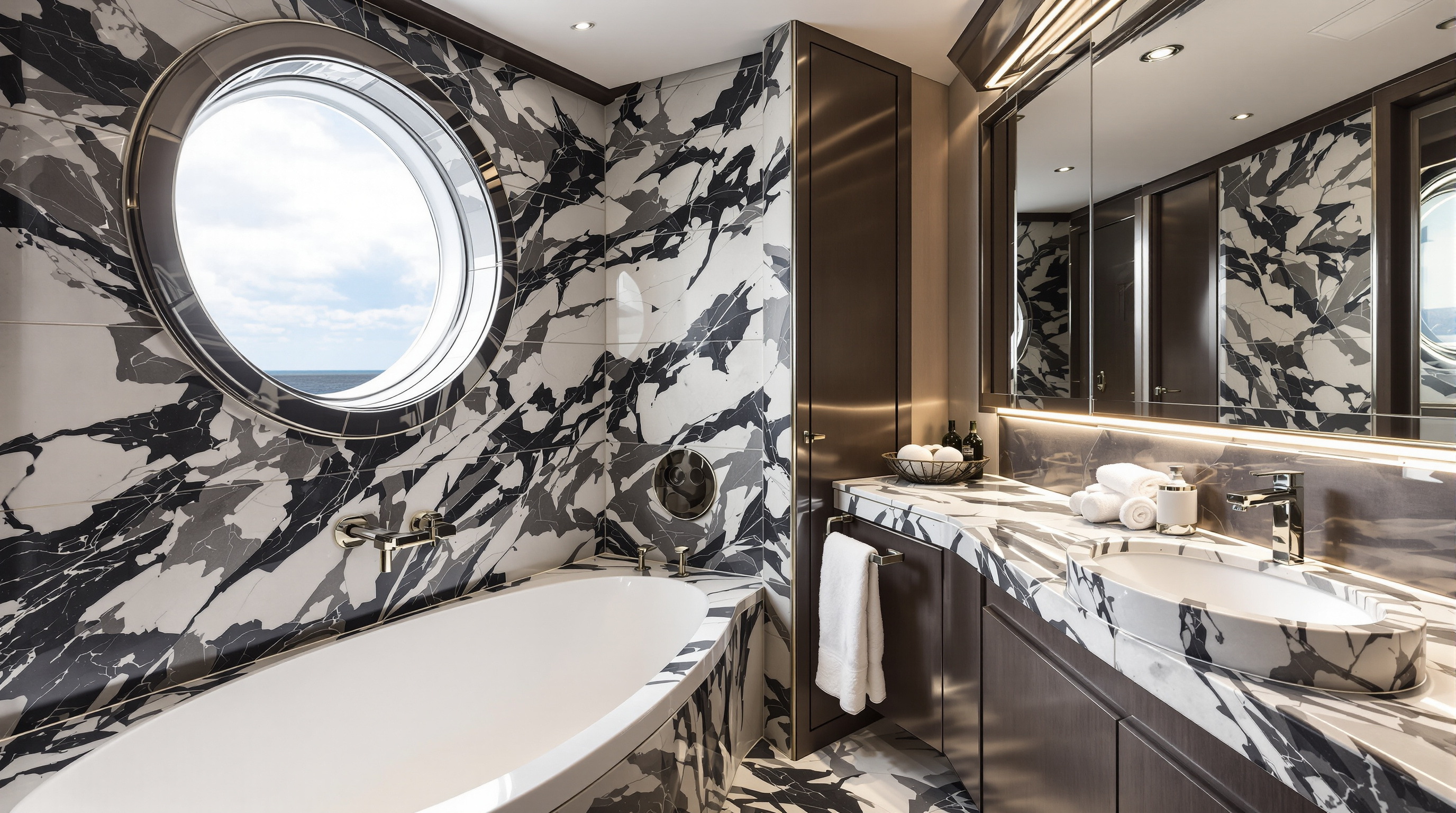Cabine VIP luxueuse à bord d'un yacht de location en Méditerranée