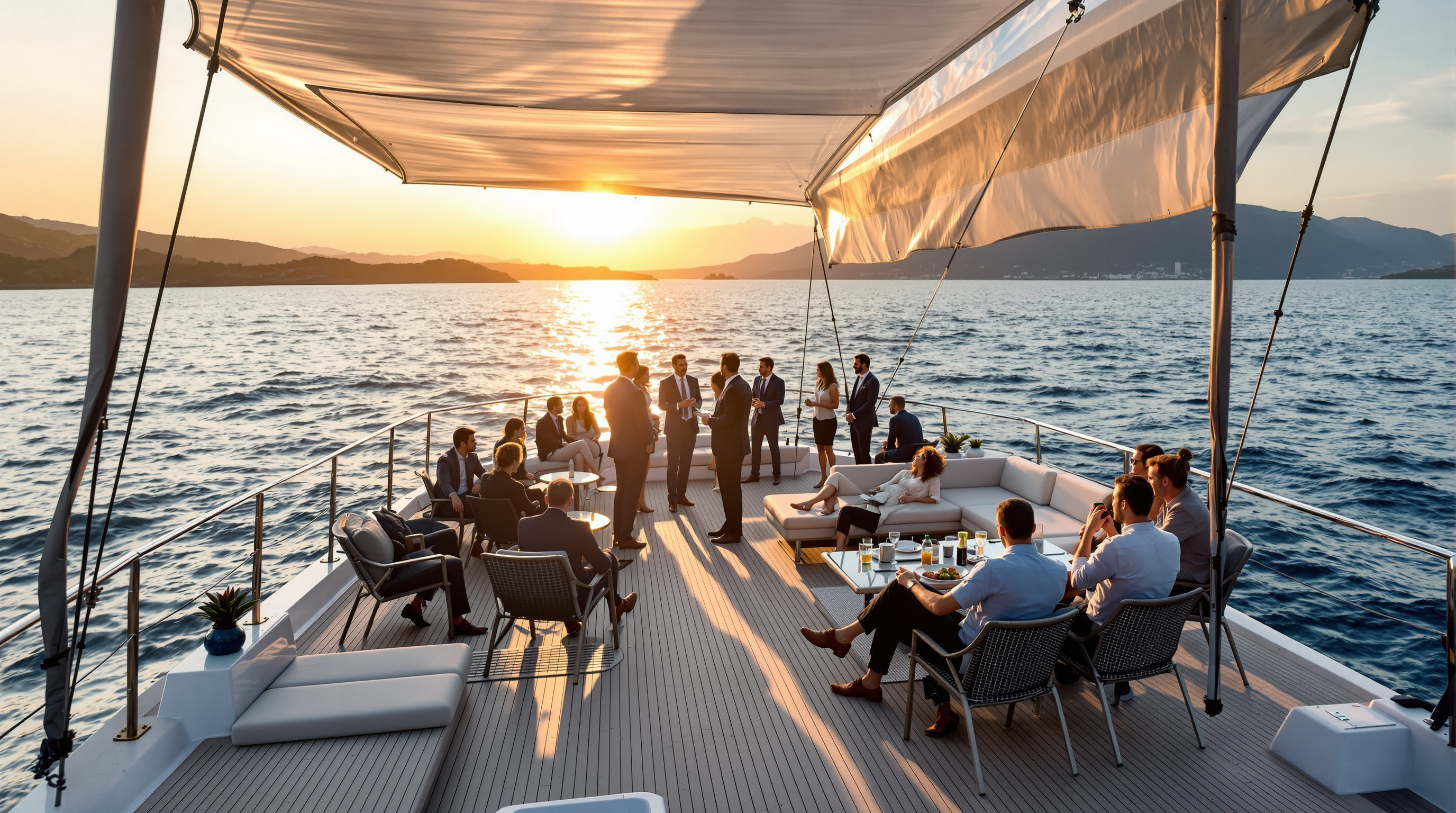 Événement de luxe à bord d'un yacht